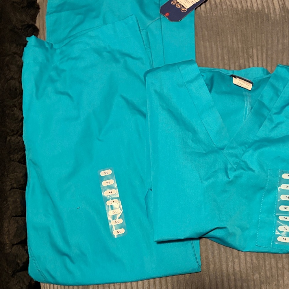 Cherokee Aqua Blue Scrub Set